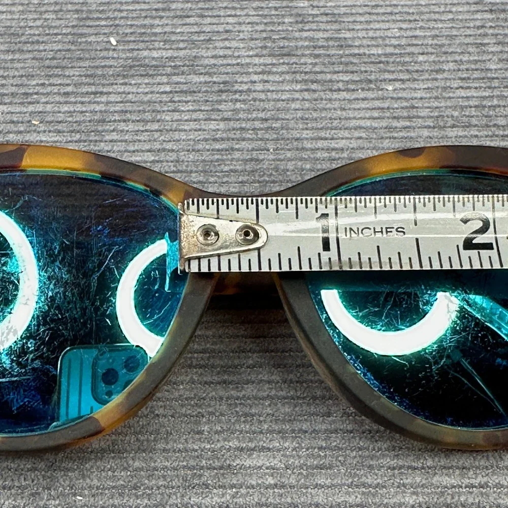 Goodr Fast As Shell Sunglasses Tortoise Cat Eye Blue Mirrored Polarized Lenses